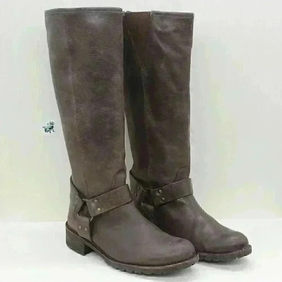 LL Bean Women's Brown Leather Rustic Harness Riding Boots Size US 6 M - Picture 1 of 12